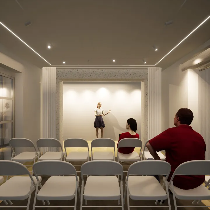 Hayedeh Changizian House-Museum — Ground-Floor Hall No. 1 During a Performance