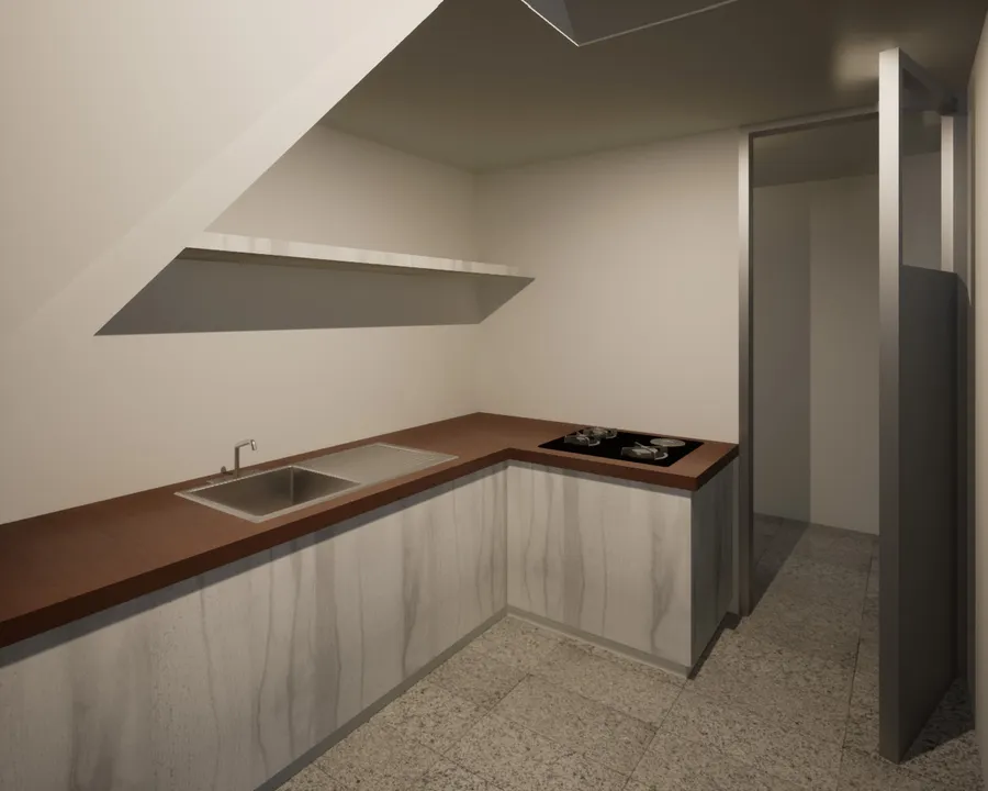 Hayedeh Changizian House-Museum — Space beneath the Stairs (Pantry / Storage)