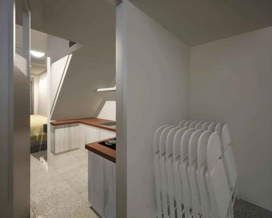 Hayedeh Changizian House-Museum — Space beneath the Stairs (Pantry / Storage)
